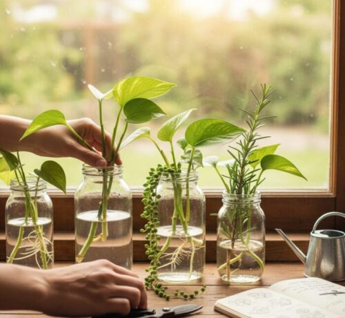fazer mudas usando apenas galhos de plantas