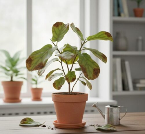planta em casa que parece estar morrendo