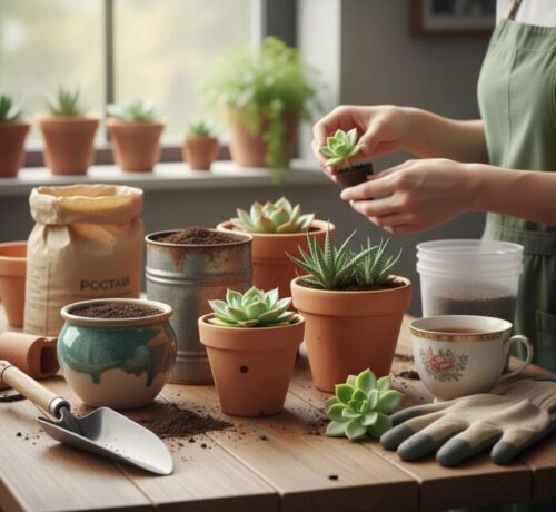 plantar suculentas em qualquer tipo de vaso