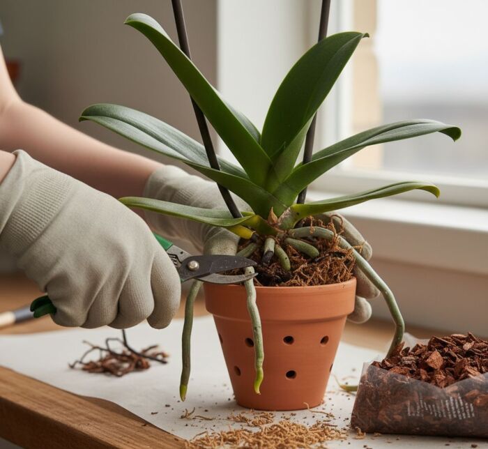 Replantar Orquídeas sem Danificar as Raízes