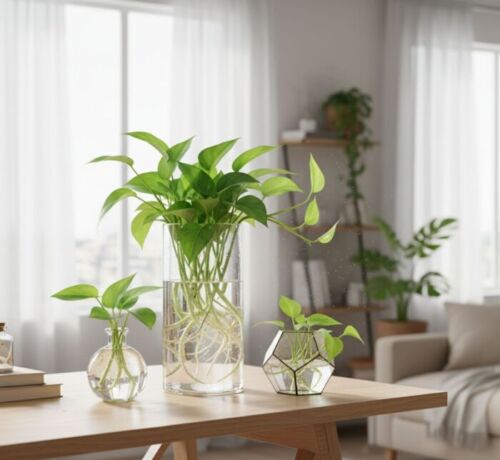 jibóia (Epipremnum pinnatum) pode ser cultivada na água