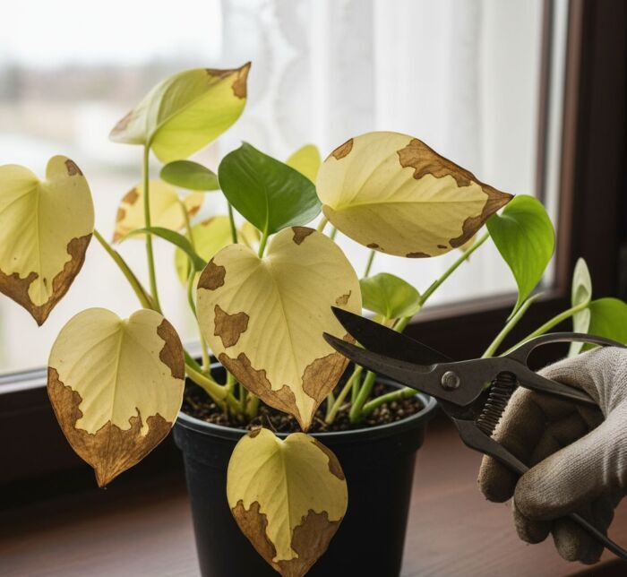 jibóia (Epipremnum pinnatum) precisa ser podada