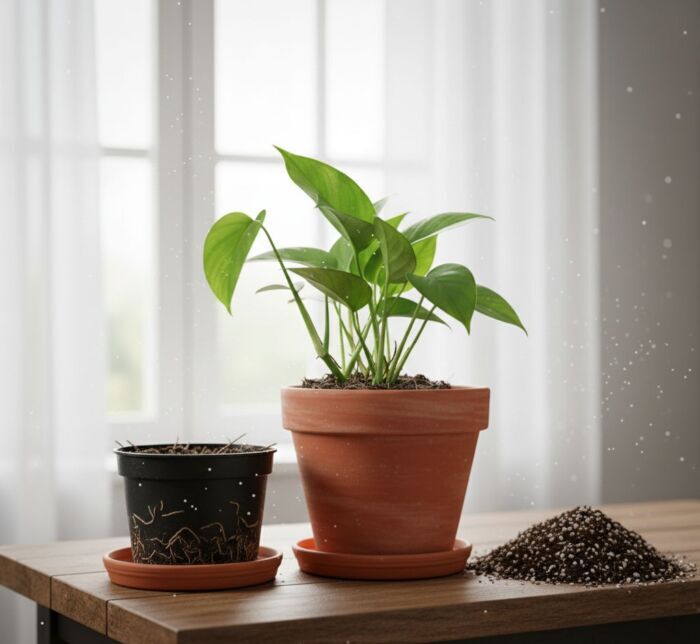 vaso da sua jibóia (Epipremnum pinnatum) já está pequeno