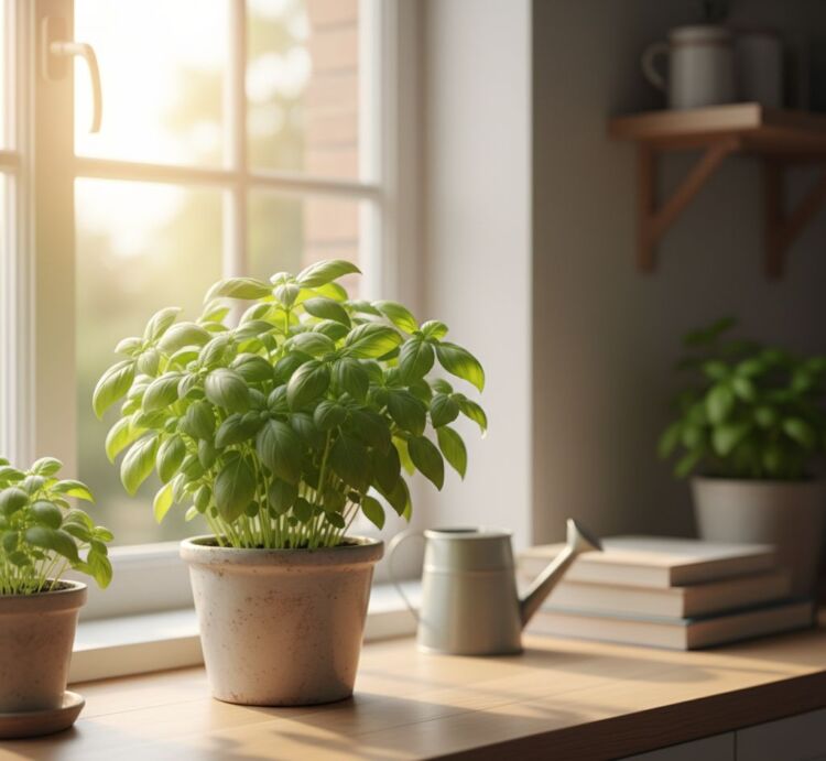 manjericão pode ser cultivado dentro de casa sem problemas