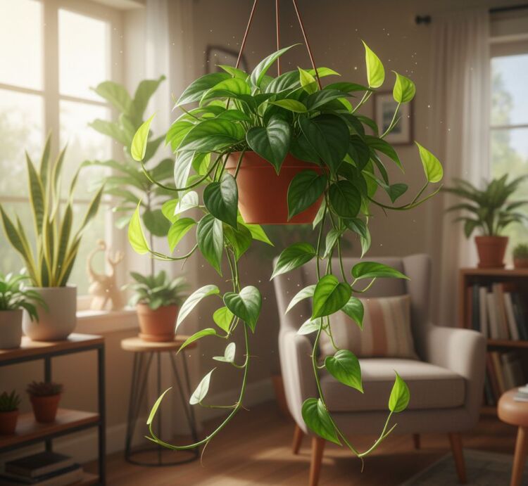 sua jibóia (Epipremnum pinnatum) está se adaptando bem ao ambiente interno